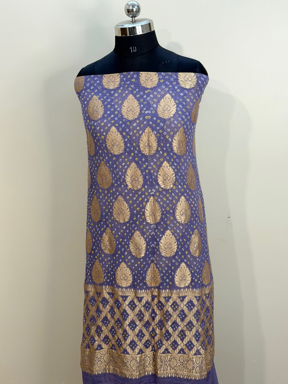 Lavender Purple Chiffon Suit Set with Dupatta