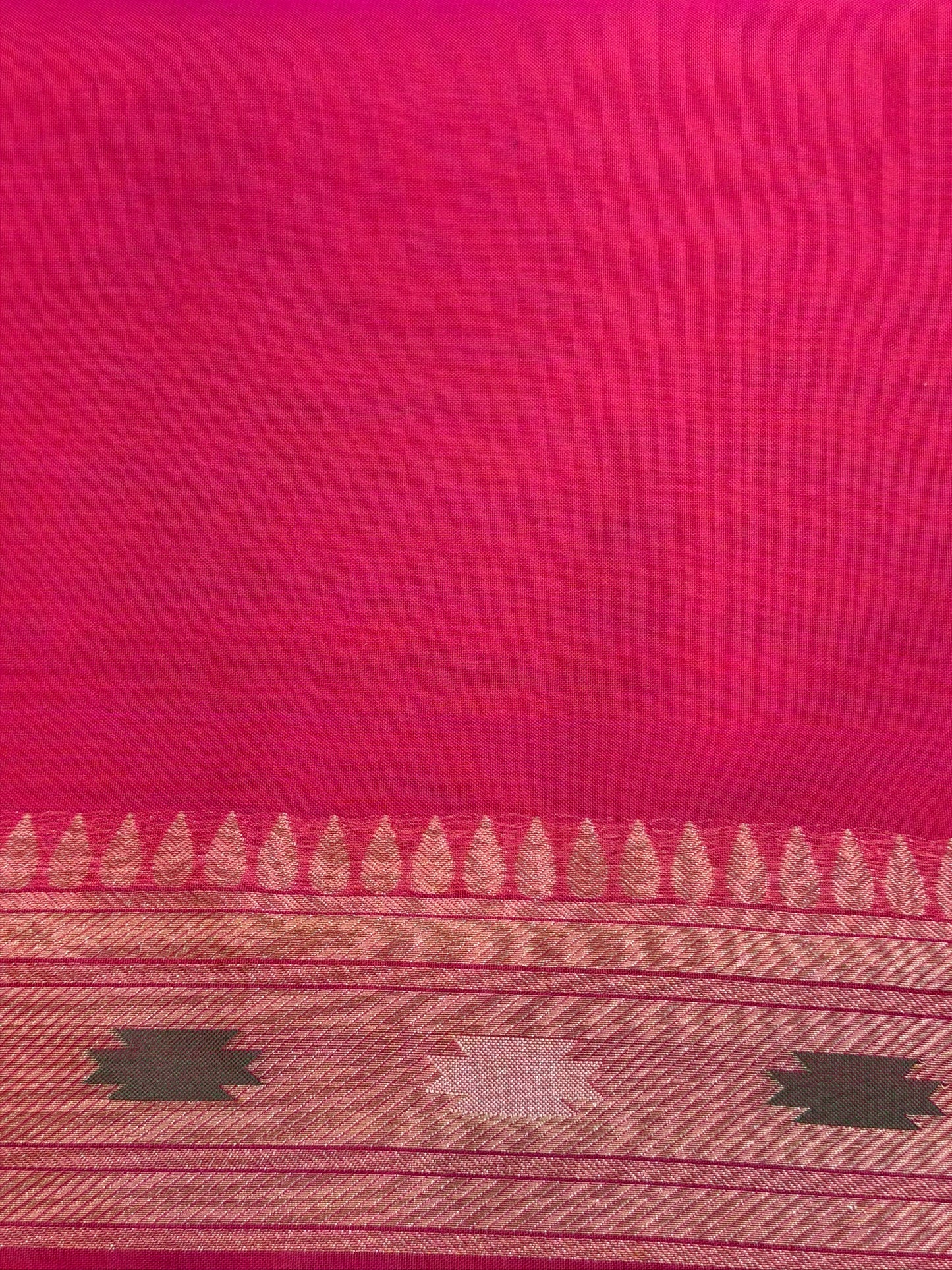 Rose Pink  Banarasi Kora Jamdani Silk Handwoven Saree