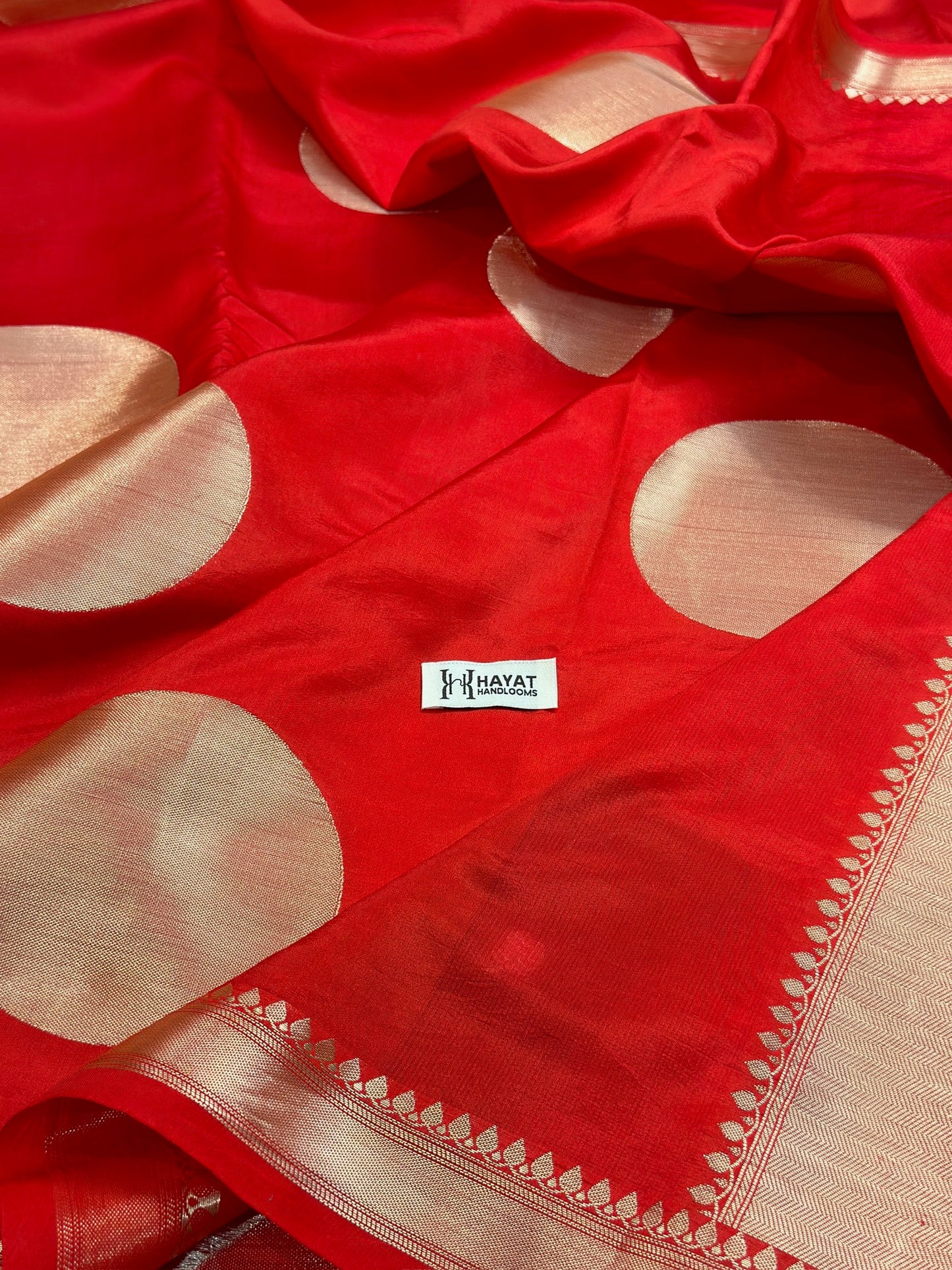 Red Pure Katan Silk Handwoven Saree