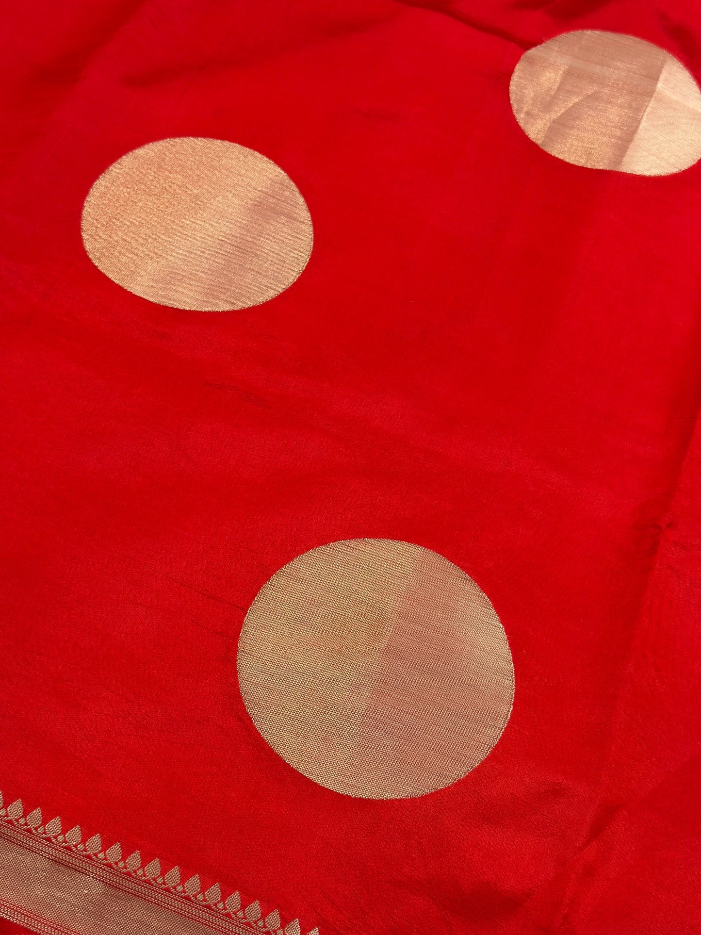 Red Pure Katan Silk Handwoven Saree