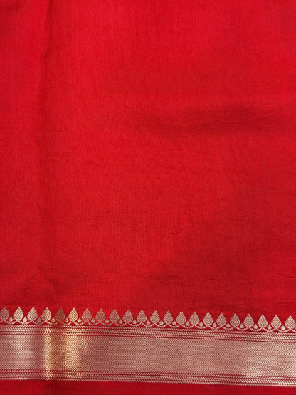 Red Pure Katan Silk Handwoven Saree