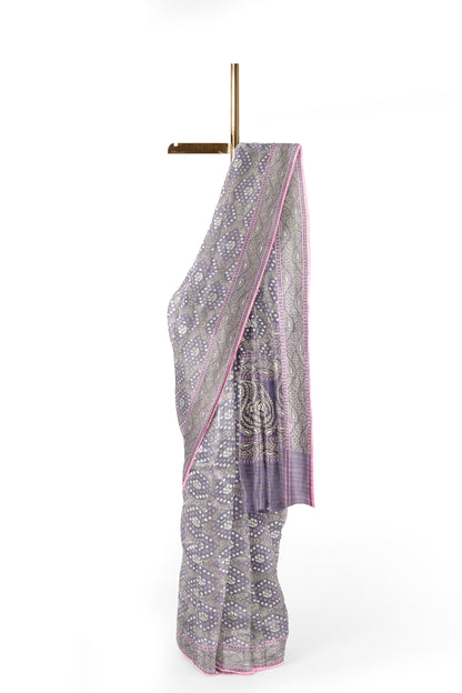 Pure Katan Silk Saree in Pinkish Purple