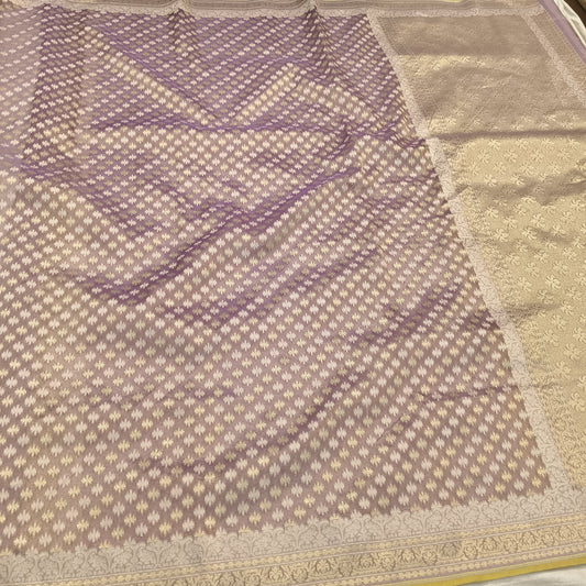 Pure Kora Tissue Handloom Banarasi Saree