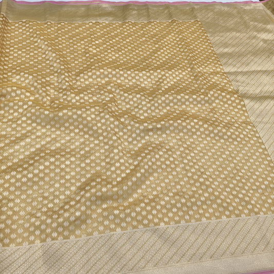 Pure Kora Tissue Handloom Banarasi Saree