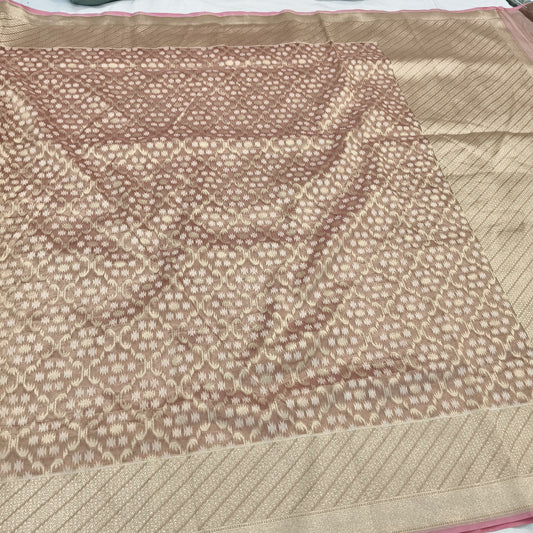Pure Kora Tissue Handloom Banarasi Saree
