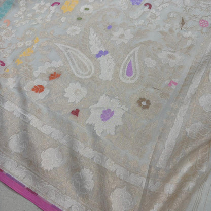 Pure Cotton Ektara Tilfi Cutwork Jamdani Banarasi Saree