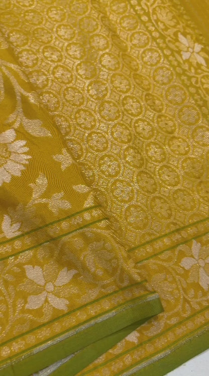 Pure Katan Silk Ektara Cutwork Jamdani Banarasi Saree
