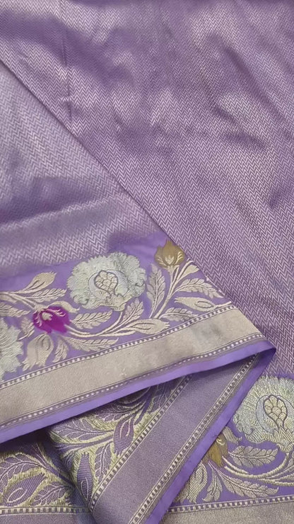 Pure katan silk handvowen banarasi saree