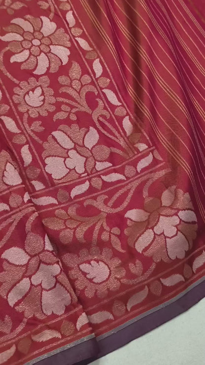 Pure Katan Silk Ektara Cutwork Jamdani Banarasi Saree