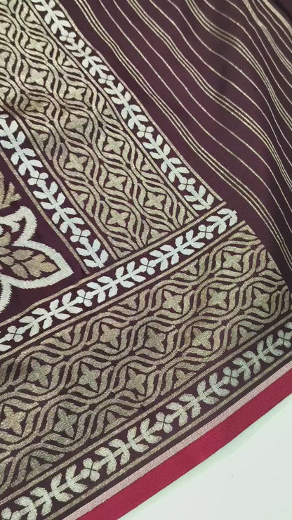 Pure Katan Silk Ektara Cutwork Jamdani Banarasi Saree