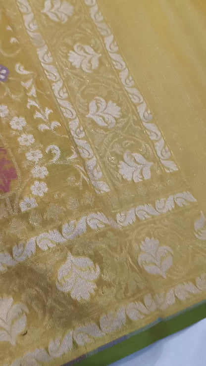 Pure Cotton Ektara Tilfi Cutwork Jamdani Banarasi Saree