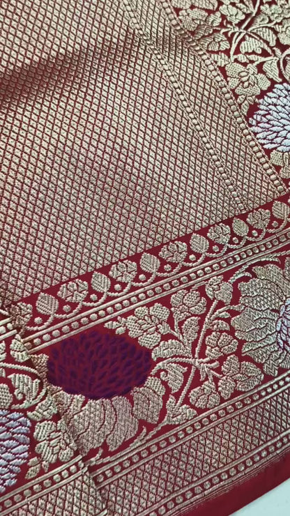 Pure Katan Silk Handwoven Banarasi Saree