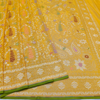 Pure Cotton Ektara Tilfi Cutwork Jamdani Banarasi Saree