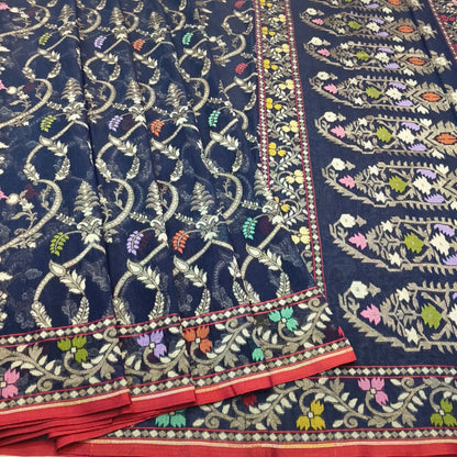 Pure Cotton Ektara Tilfi Jamdani Banarasi Saree