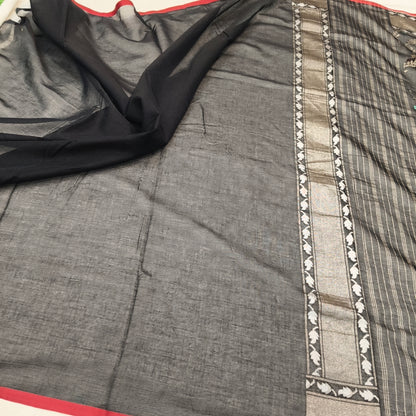 Pure Cotton Ektara Tilfi Jamdani Cutwork Banarasi Saree