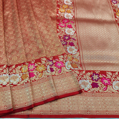 Pure Katan Silk Handvowen Exclusive Banarasi Saree