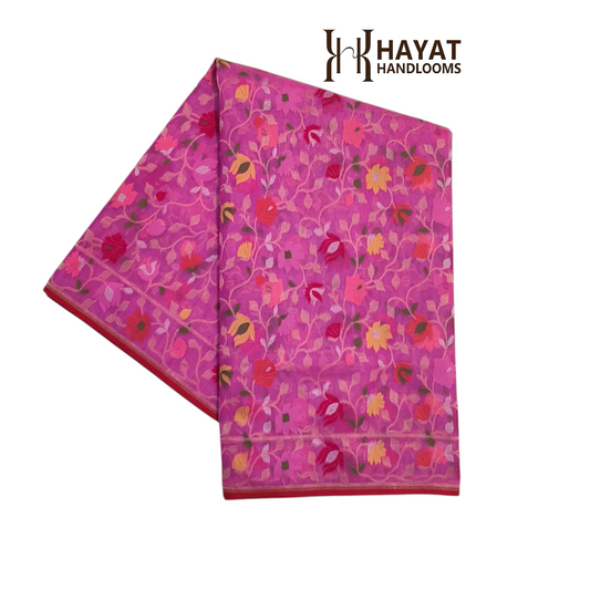 Pure Kora Silk Ektara Tilfi Cutwork Banarasi Saree