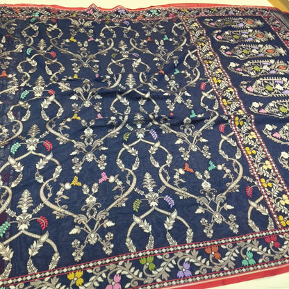Pure Cotton Ektara Tilfi Jamdani Banarasi Saree