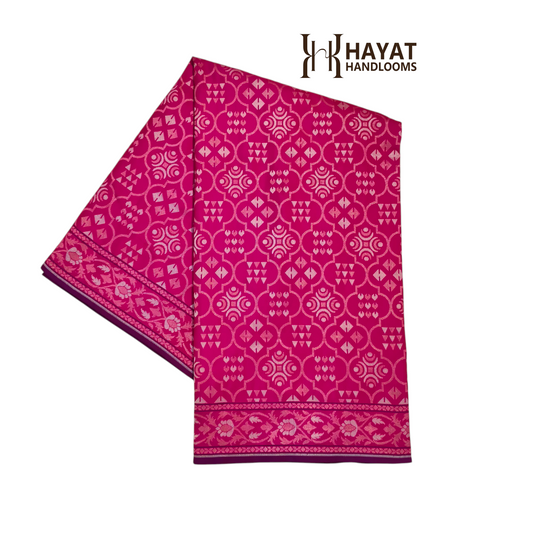 Pure Katan Silk Ektara Cutwork Jamdani Banarasi Saree