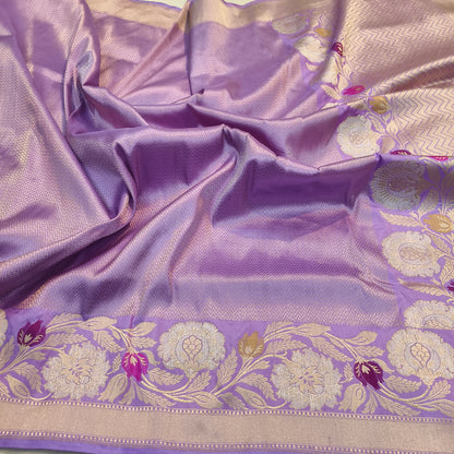 Pure katan silk handvowen banarasi saree