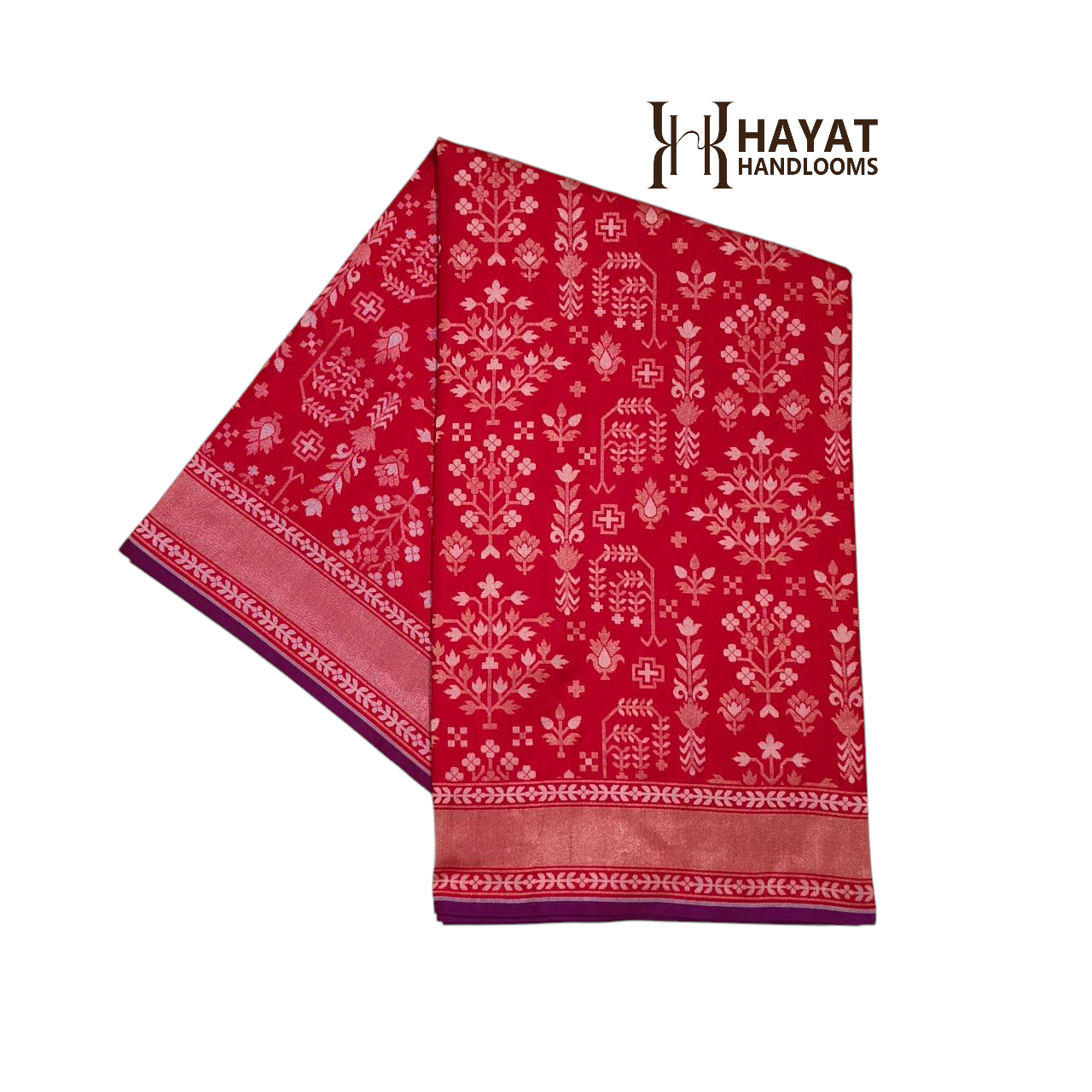 Pure Katan Silk Ektara Cutwork Jamdani Banarasi Saree