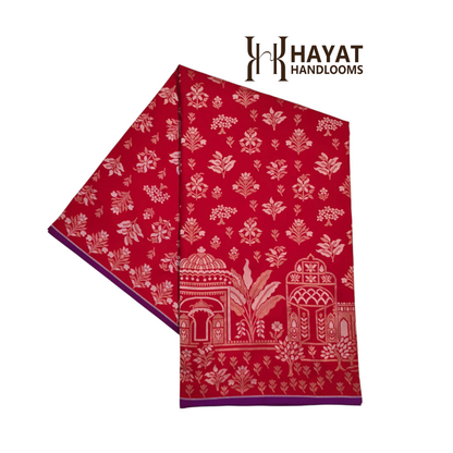 Pure Katan Silk Ektara Cutwork Jamdani Banarasi Saree