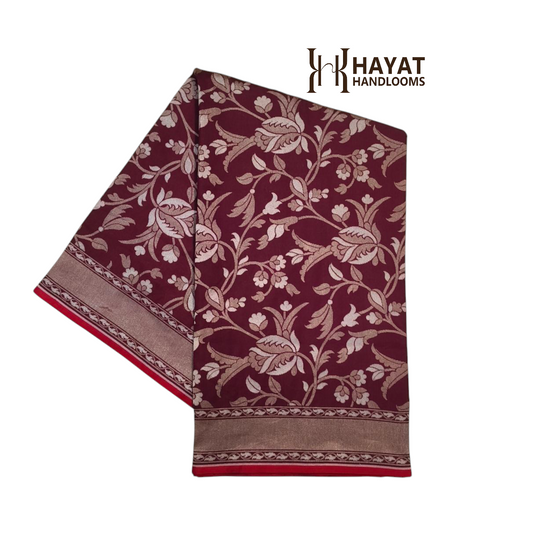 Pure Katan Silk Ektara Cutwork Jamdani Banarasi Saree