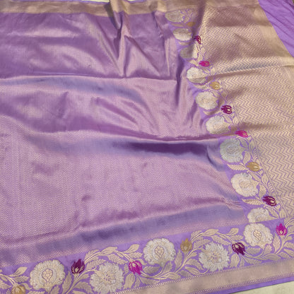 Pure katan silk handvowen banarasi saree
