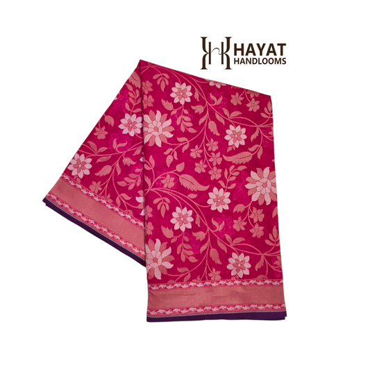 Pure Cotton Ektara Alfi Cutwork Jamdani Banarasi Saree