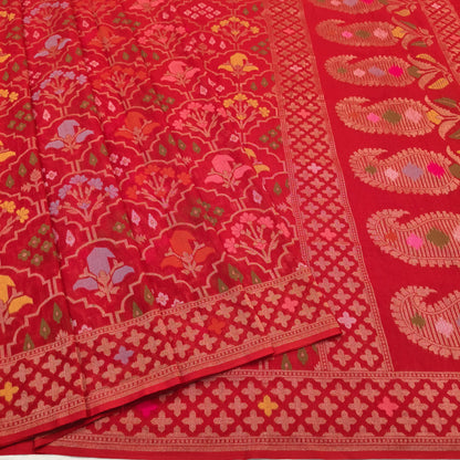 Pure Cotton Ektara Tilfi Cutwork Jamdani Banarasi Saree