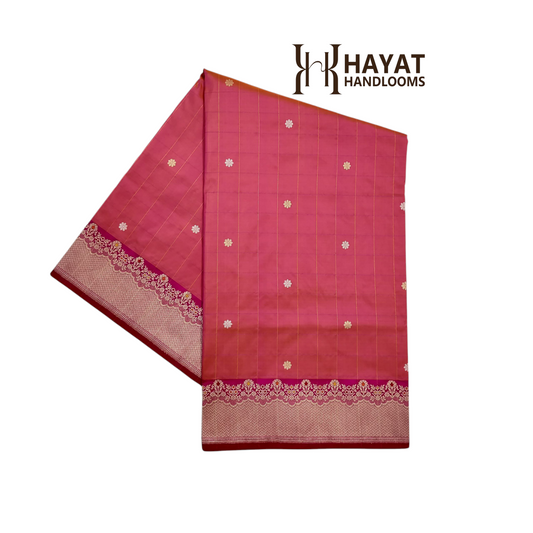 Pure katan Silk Handwoven Banarasi Saree