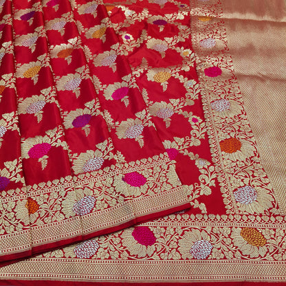 Pure Katan Silk Handwoven Banarasi Saree