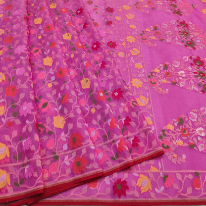 Pure Kora Silk Ektara Tilfi Cutwork Banarasi Saree