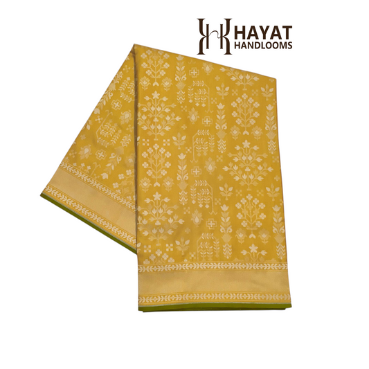 Pure Katan Silk Ektara Cutwork Jamdani Banarasi Saree