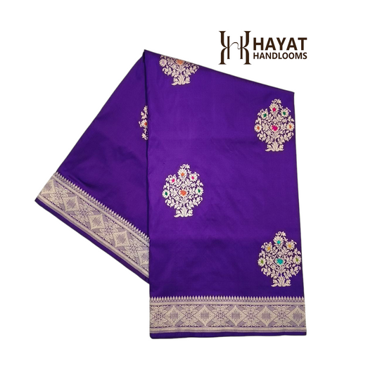 Pure katan Silk Handwoven Banarasi Saree