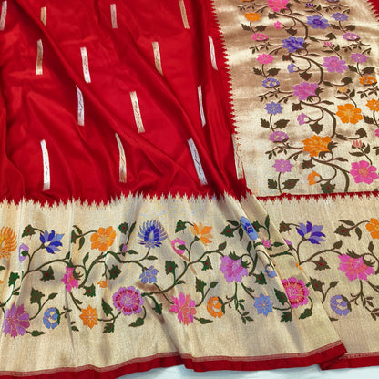 Pure Katan Silk Handwoven Banarasi Saree