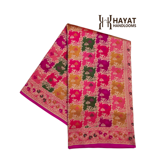 Pure Katan Silk Handloom Banarasi Saree