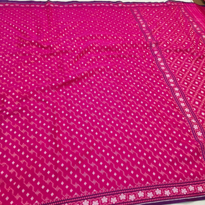 Pure Cotton Ektara Alfi Cutwork Jamdani Banarasi Saree
