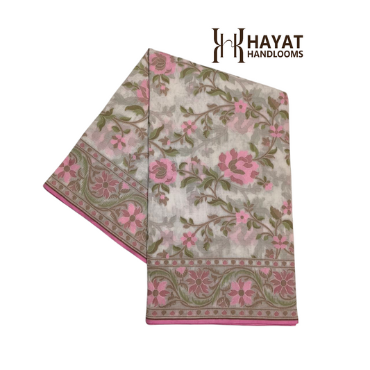 Pure Cotton Ektara Tilfi Jamdani Banarasi Saree