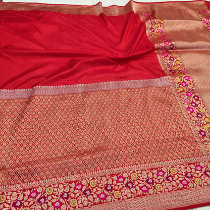 Pure katan silk handvowen banarasi saree