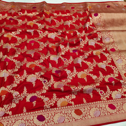 Pure Katan Silk Handwoven Banarasi Saree