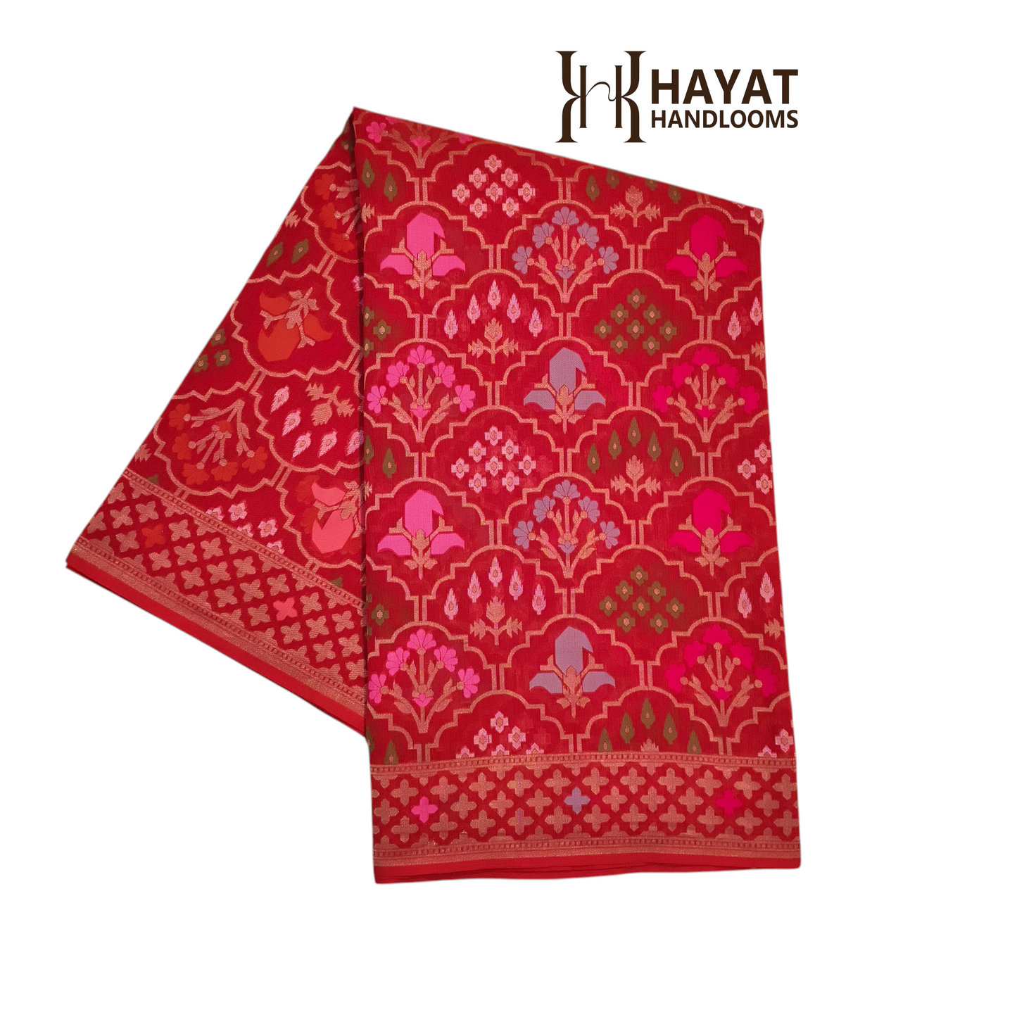 Pure Cotton Ektara Tilfi Cutwork Jamdani Banarasi Saree