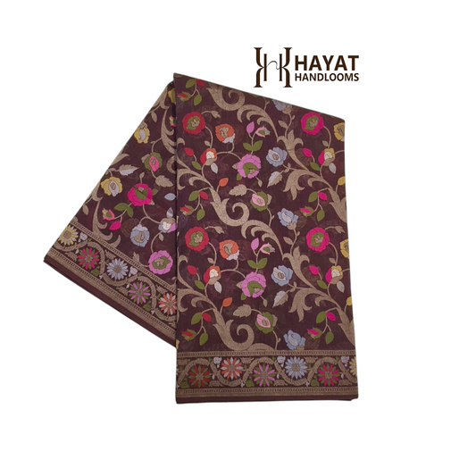 Pure Cotton Ektara Tilfi Cutwork Jamdani Banarasi Sare