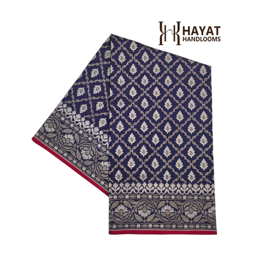 Pure Katan Silk Ektara Cutwork Jamdani Banarasi Saree