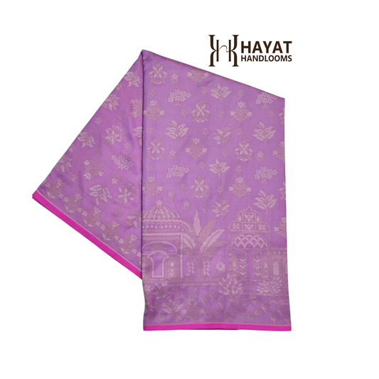 Pure Katan Silk Ektara Cutwork Jamdani Banarasi Saree